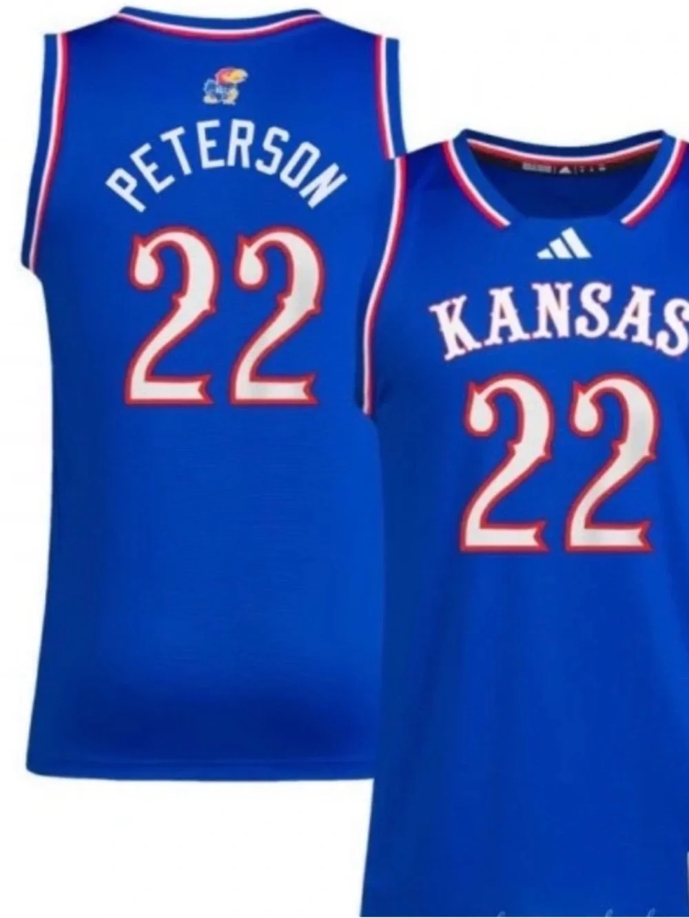 Kansas Jayhawks Darryn Peterson#22 Blue Basketball Jersey - Adidas